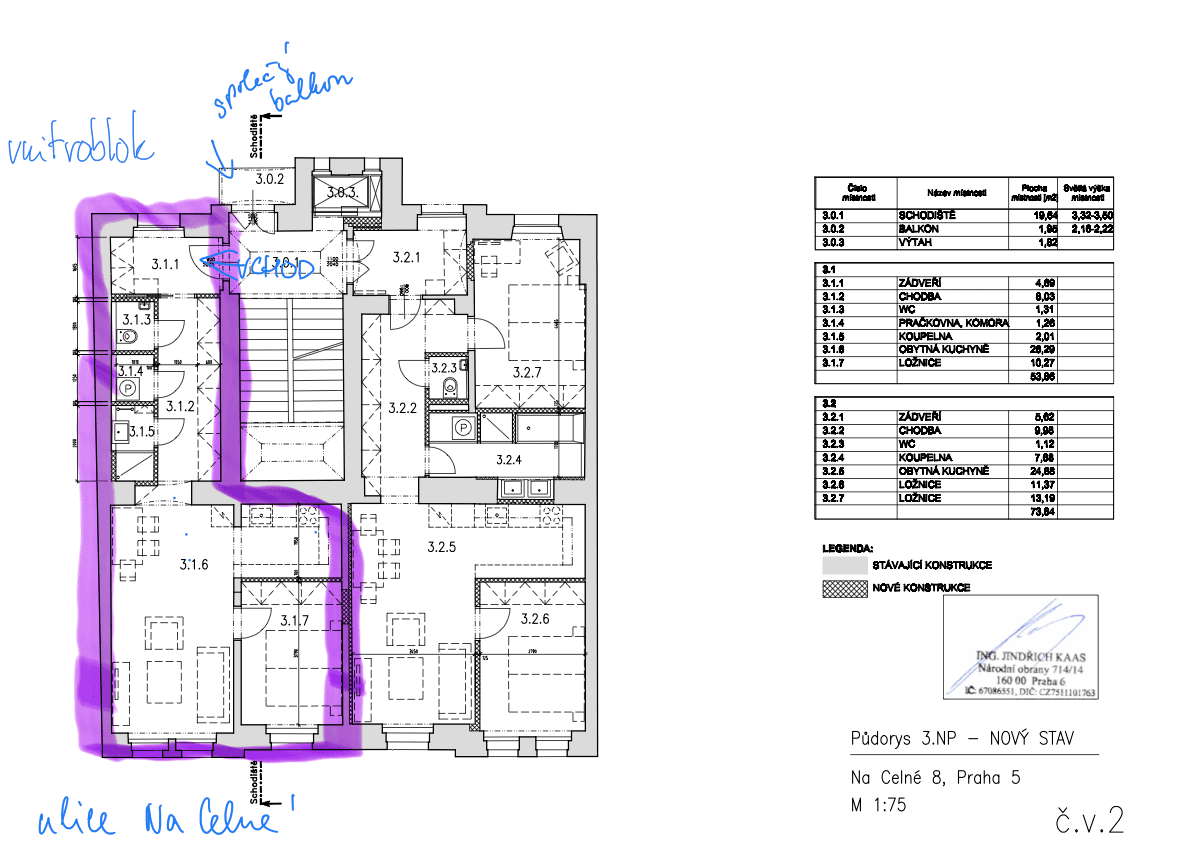 Prenájom bytu 2-izbový 55 m², Na Celné, Praha, Praha Prenájom bytu 2-izbový 55 m², Na Celné, Praha, Praha