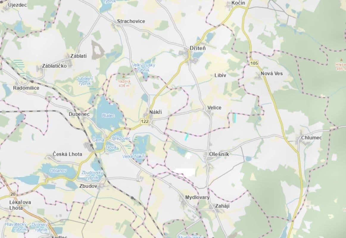 Predaj pozemku 14.621 m², Dříteň, Jihočeský kraj Predaj pozemku 14.621 m², Dříteň, Jihočeský kraj