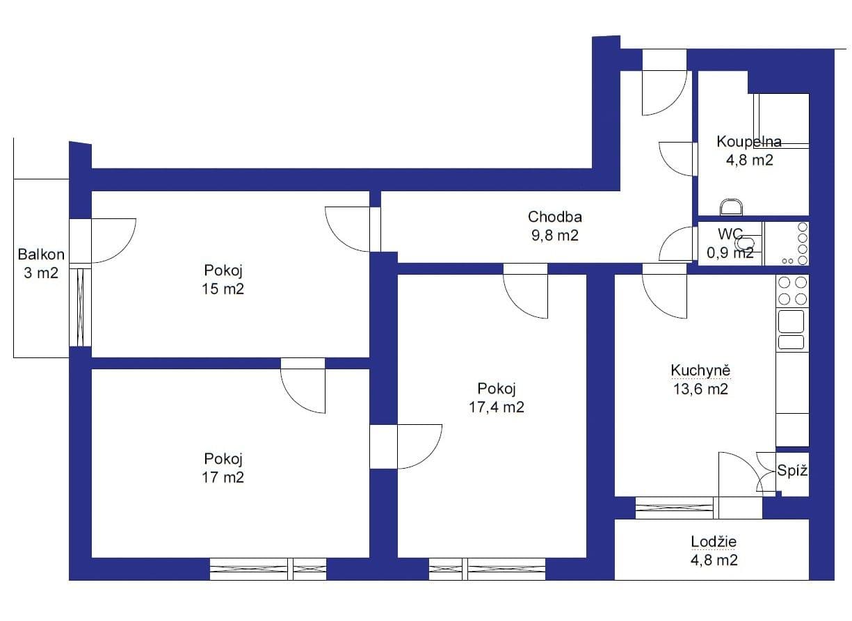 Predaj bytu 3-izbový 86 m², V Bytovkách, Králíky, Pardubický kraj Predaj bytu 3-izbový 86 m², V Bytovkách, Králíky, Pardubický kraj