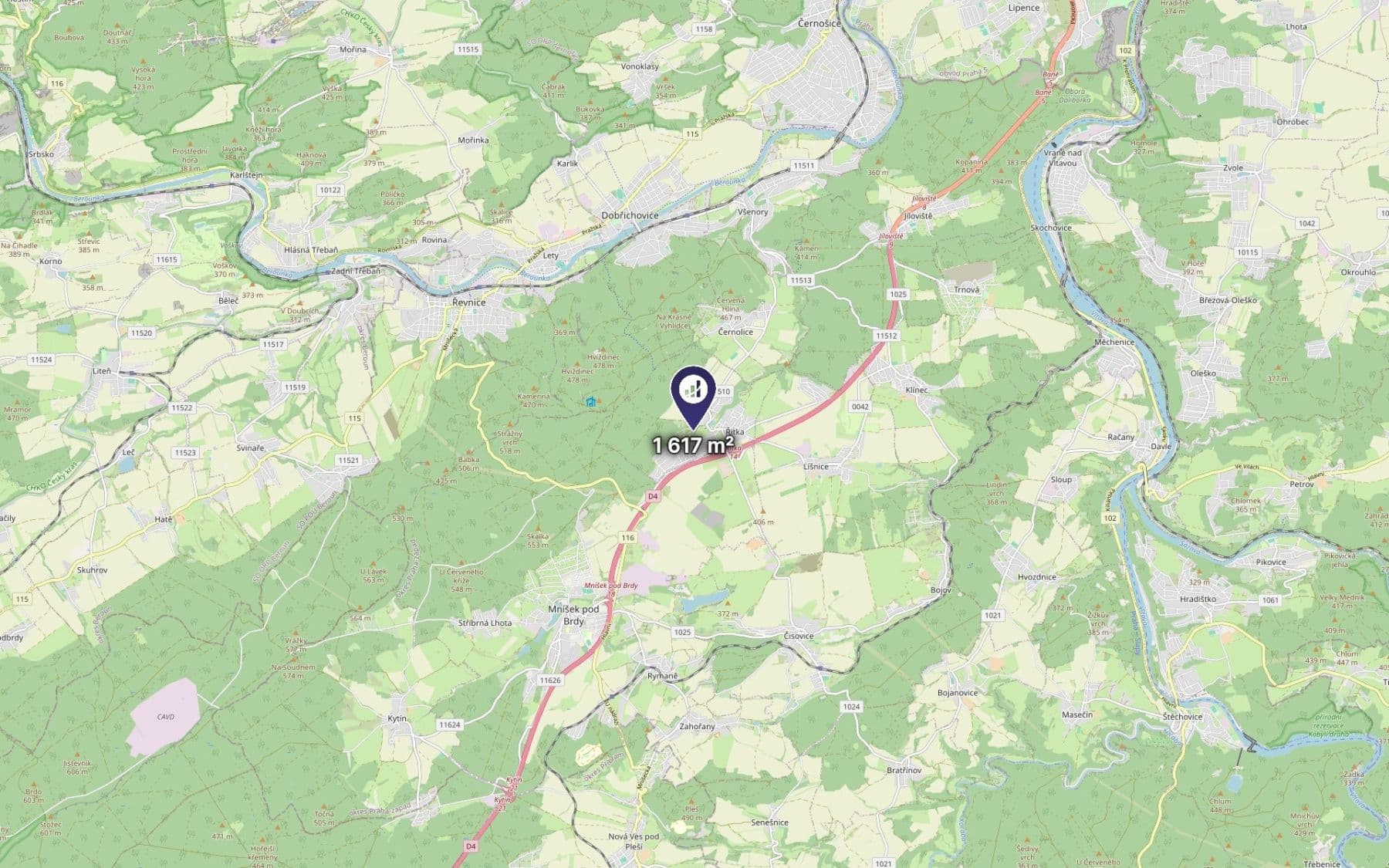 Predaj pozemku 1.617 m², Řitka, Středočeský kraj Predaj pozemku 1.617 m², Řitka, Středočeský kraj