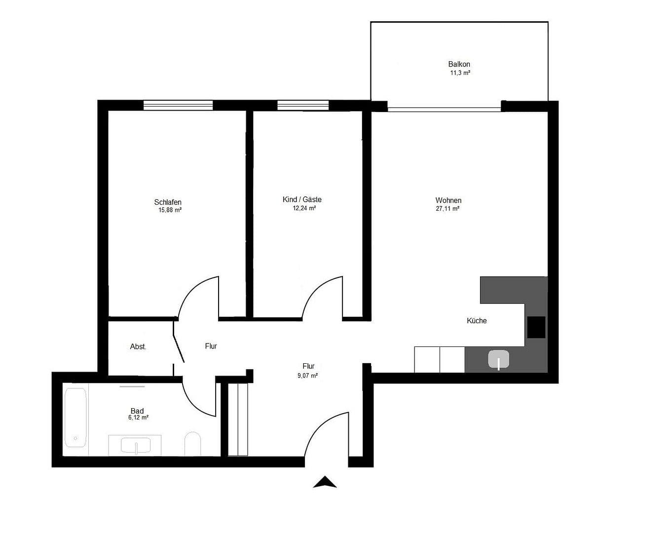 Predaj bytu 3-izbový 82 m², Hermann-Balk-Straße 113, Hamburg, Hamburg Predaj bytu 3-izbový 82 m², Hermann-Balk-Straße 113, Hamburg, Hamburg