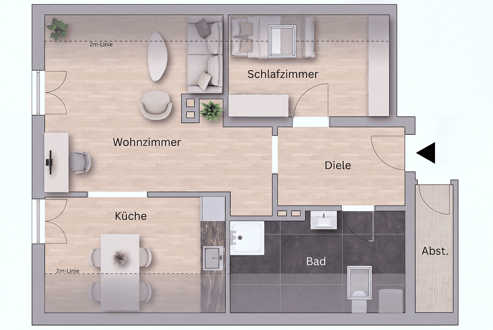 Prenájom bytu 2-izbový 52 m², Idstein, Hesensko Prenájom bytu 2-izbový 52 m², Idstein, Hesensko