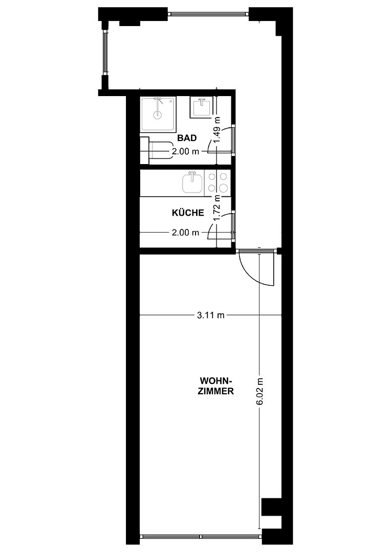 Prenájom bytu 1-izbový 35 m², Hildesheimer Str. 223, Hannover, Dolné Sasko Prenájom bytu 1-izbový 35 m², Hildesheimer Str. 223, Hannover, Dolné Sasko