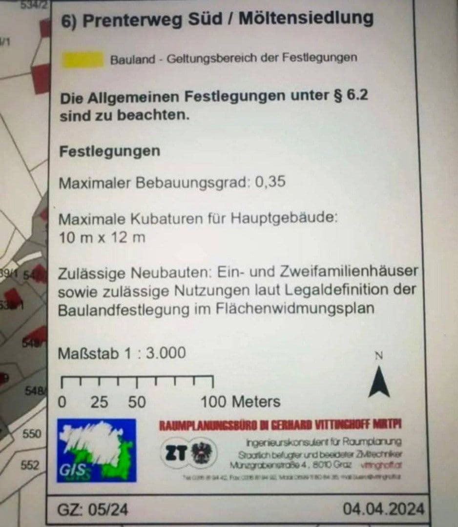 Predaj pozemku 976 m², Untere Mölten 20, Weinitzen, Štajersko Predaj pozemku 976 m², Untere Mölten 20, Weinitzen, Štajersko