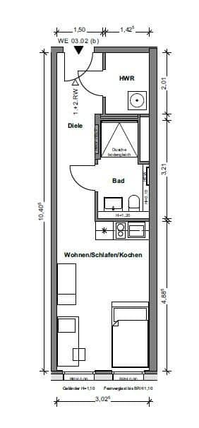 Prenájom bytu 1-izbový 29 m², Rudower Chaussee 32, Berlin, Berlín Prenájom bytu 1-izbový 29 m², Rudower Chaussee 32, Berlin, Berlín