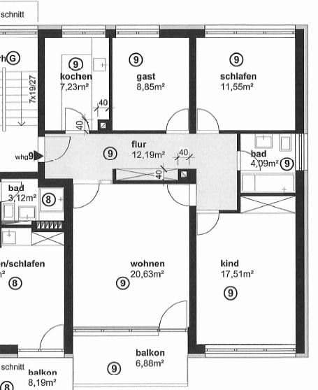 Prenájom bytu 4-izbový 91 m², Haydnstr. 6, Germering, Bavorsko Prenájom bytu 4-izbový 91 m², Haydnstr. 6, Germering, Bavorsko