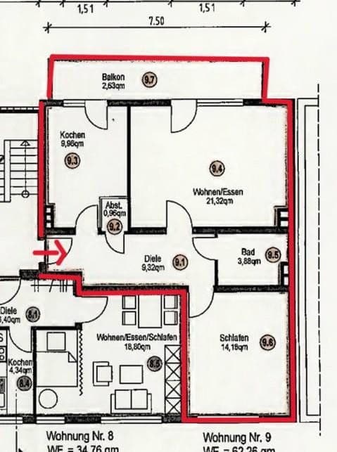 Prenájom bytu 2-izbový 63 m², Poststr. 7, Bottrop, Severné Porýnie - Westfálsko Prenájom bytu 2-izbový 63 m², Poststr. 7, Bottrop, Severné Porýnie - Westfálsko