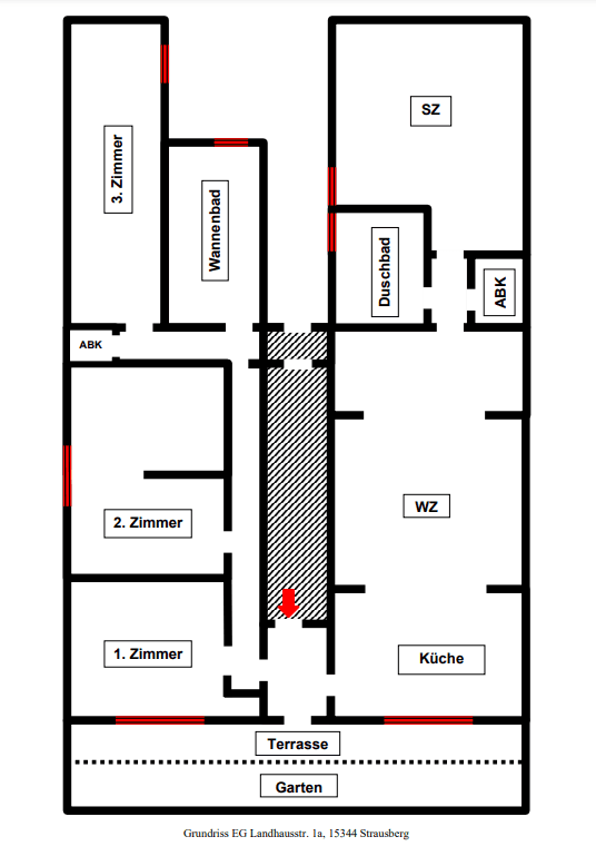 Prenájom bytu 5-izbový 180 m², Landhausstr. 1a, Strausberg, Brandenbursko Prenájom bytu 5-izbový 180 m², Landhausstr. 1a, Strausberg, Brandenbursko