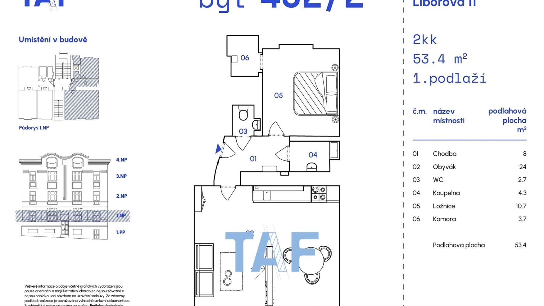 Predaj bytu 2-izbový 53 m², Liborova, Praha, Praha Predaj bytu 2-izbový 53 m², Liborova, Praha, Praha