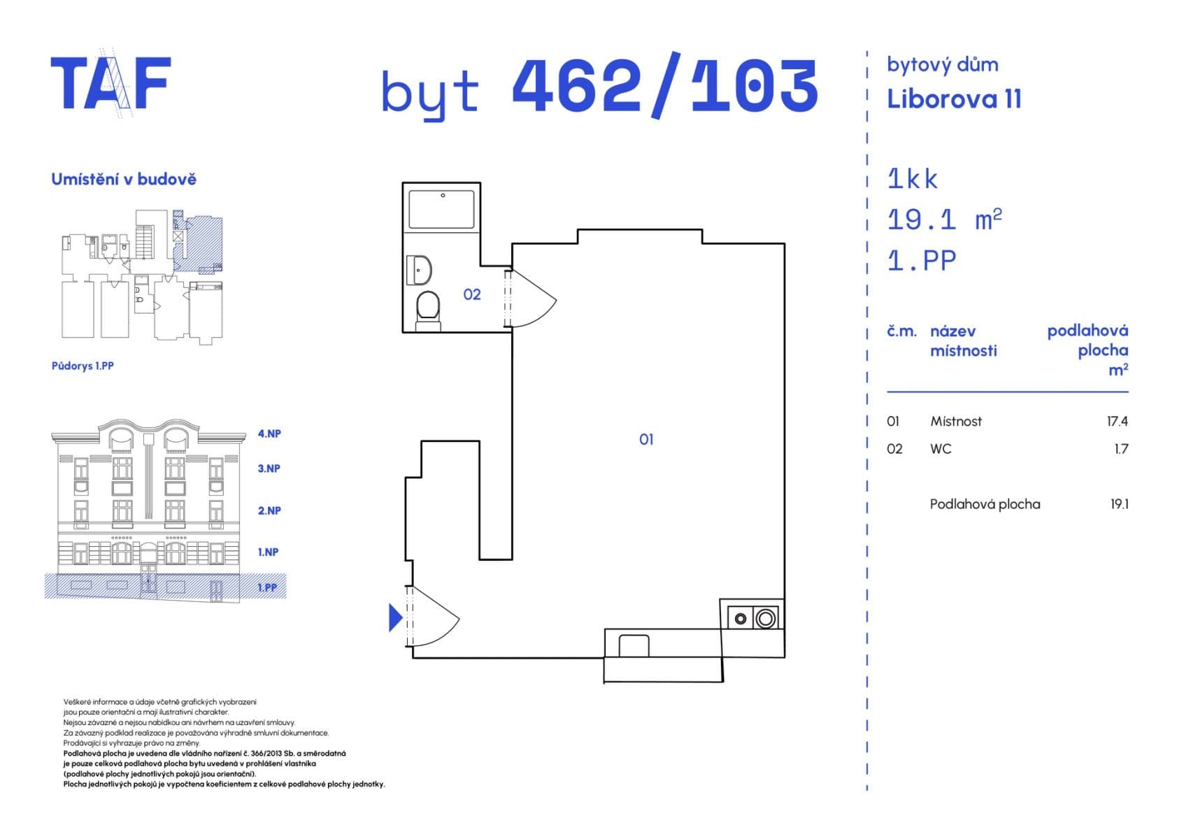 Predaj bytu 2-izbový 19 m², Liborova, Praha, Praha Predaj bytu 2-izbový 19 m², Liborova, Praha, Praha
