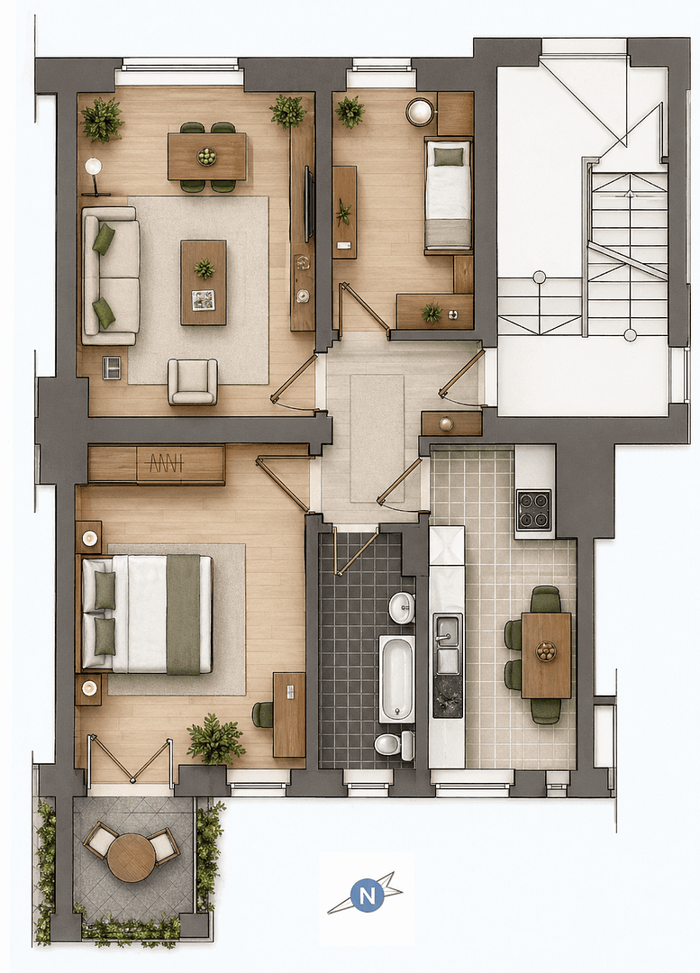 Predaj bytu 3-izbový 65 m², Dunckerstrasse 48a, Berlin, Berlín Predaj bytu 3-izbový 65 m², Dunckerstrasse 48a, Berlin, Berlín