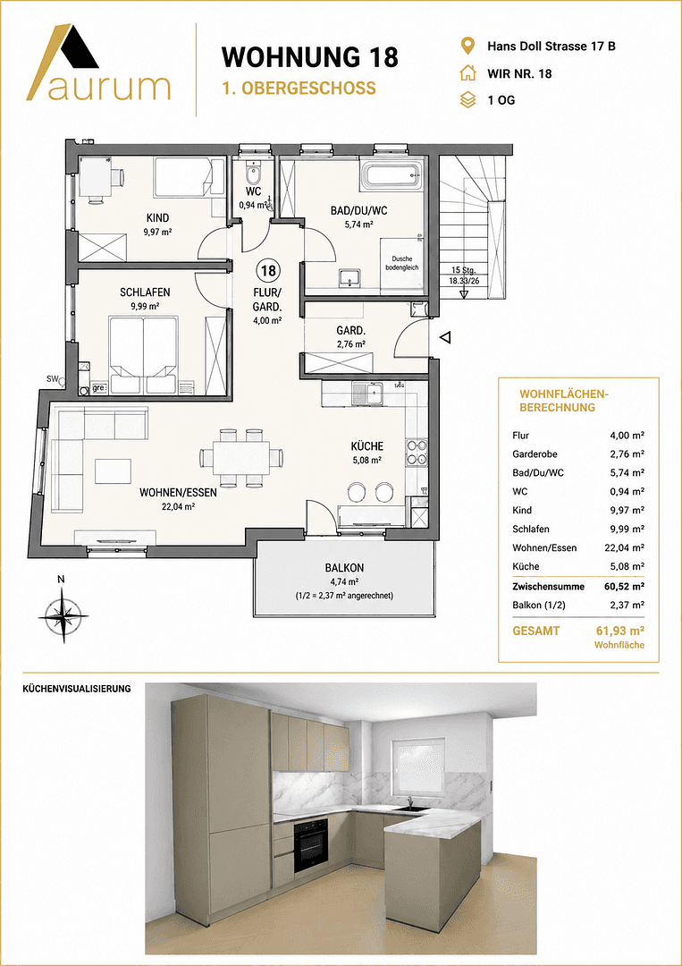Prenájom bytu 3-izbový 62 m², Hans Doll Strasse 17B, Sinsheim, Bádensko-Wurttembersko Prenájom bytu 3-izbový 62 m², Hans Doll Strasse 17B, Sinsheim, Bádensko-Wurttembersko