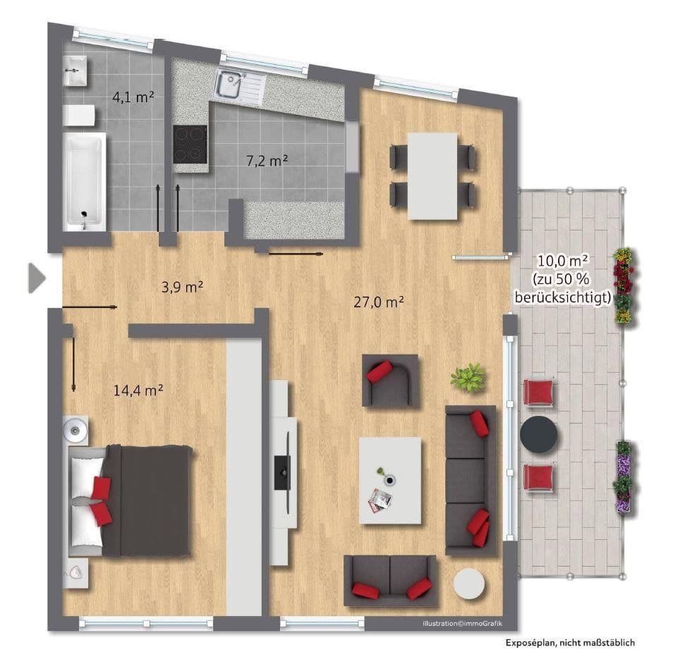 Prenájom bytu 2-izbový 62 m², Waterfohrstraße 9, Essen, Severné Porýnie - Westfálsko Prenájom bytu 2-izbový 62 m², Waterfohrstraße 9, Essen, Severné Porýnie - Westfálsko