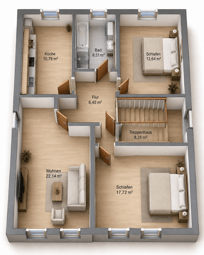 Predaj bytu 3-izbový 78 m², Elzer-Straße 126, Hildesheim, Dolné Sasko Predaj bytu 3-izbový 78 m², Elzer-Straße 126, Hildesheim, Dolné Sasko