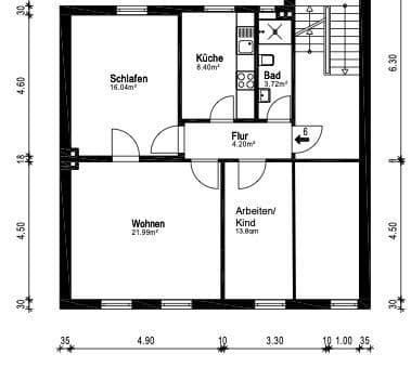 Prenájom bytu 3-izbový 70 m², Johanisstraße 75-77, Flensburg, Šlezvicko-Holštajnsko Prenájom bytu 3-izbový 70 m², Johanisstraße 75-77, Flensburg, Šlezvicko-Holštajnsko