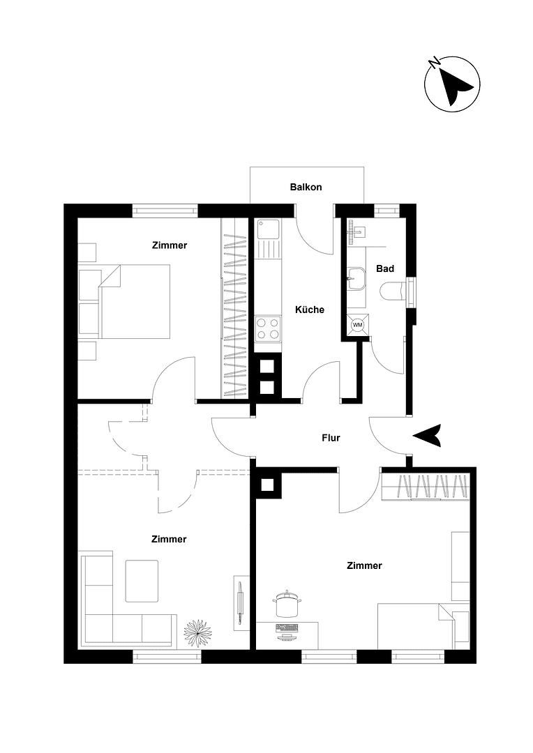 Predaj bytu 3-izbový 74 m², Stuttgart, Bádensko-Wurttembersko Predaj bytu 3-izbový 74 m², Stuttgart, Bádensko-Wurttembersko