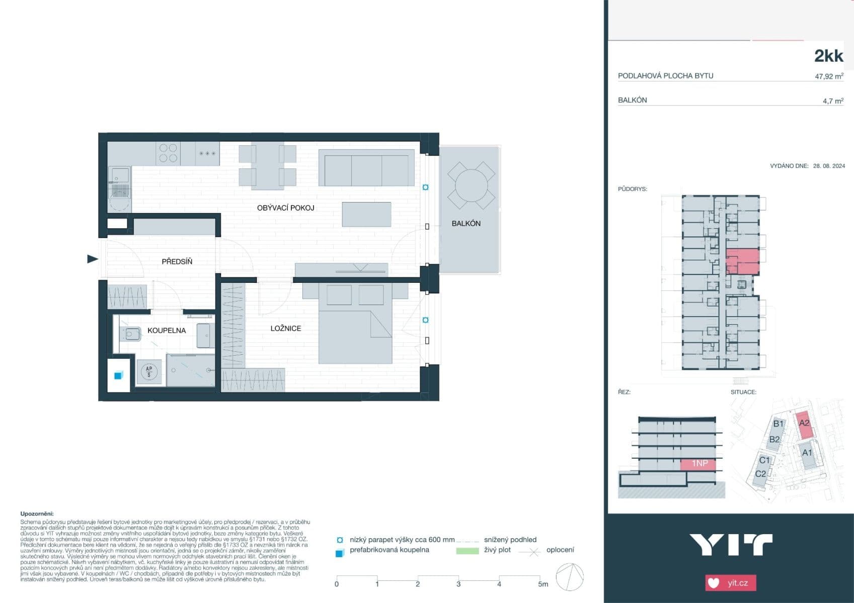Predaj bytu 2-izbový 47 m², Ke stadionu, Kladno, Středočeský kraj Predaj bytu 2-izbový 47 m², Ke stadionu, Kladno, Středočeský kraj