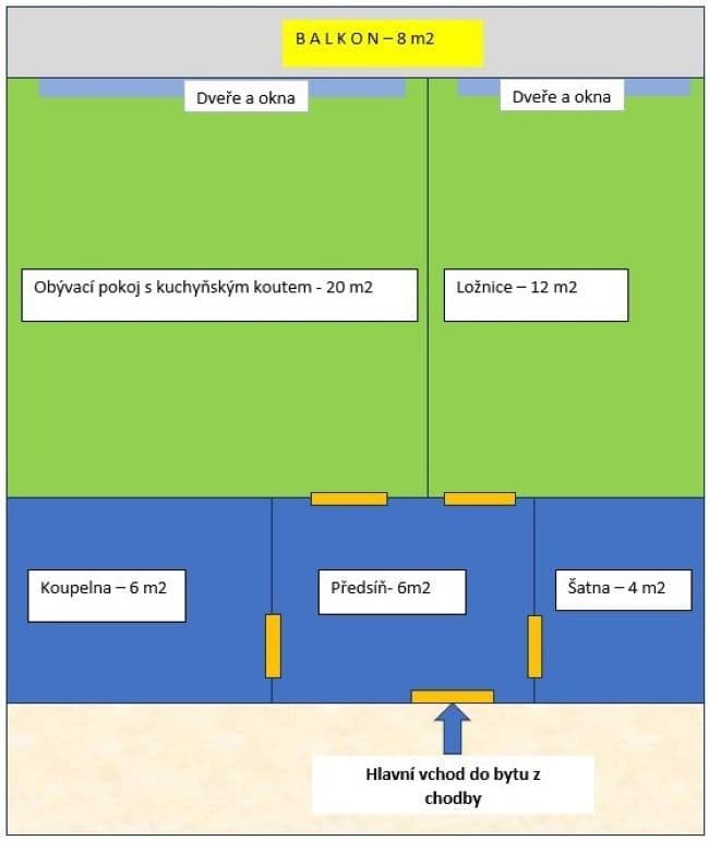 Prenájom bytu 2-izbový 48 m², Jeřabinová, Praha, Praha Prenájom bytu 2-izbový 48 m², Jeřabinová, Praha, Praha