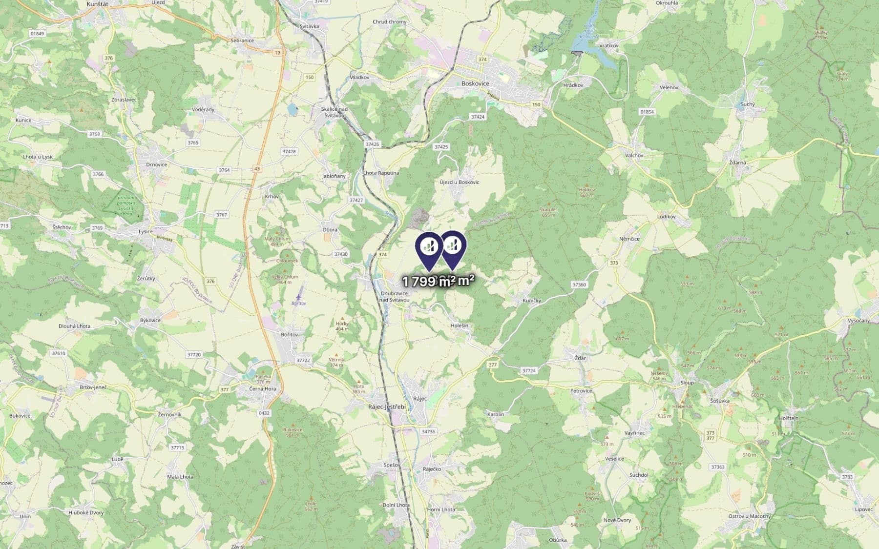 Predaj pozemku 2.624 m², Doubravice nad Svitavou, Jihomoravský kraj Predaj pozemku 2.624 m², Doubravice nad Svitavou, Jihomoravský kraj