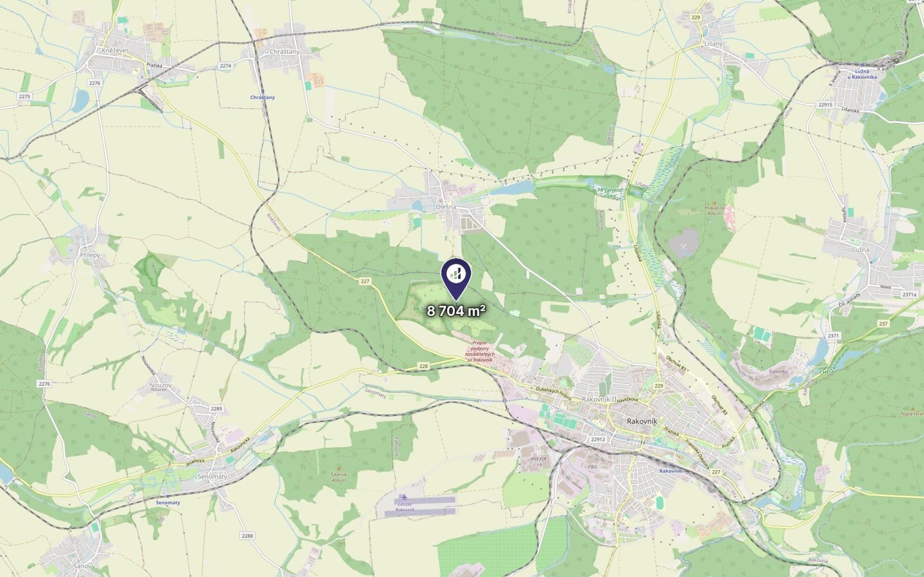 Predaj pozemku 4.352 m², Rakovník, Středočeský kraj Predaj pozemku 4.352 m², Rakovník, Středočeský kraj