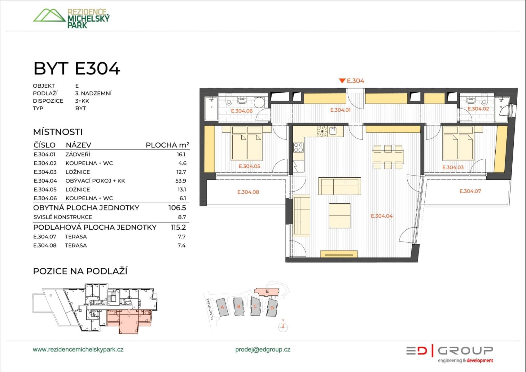 Prenájom bytu 3-izbový 115 m², Michelská, Praha, Praha Prenájom bytu 3-izbový 115 m², Michelská, Praha, Praha
