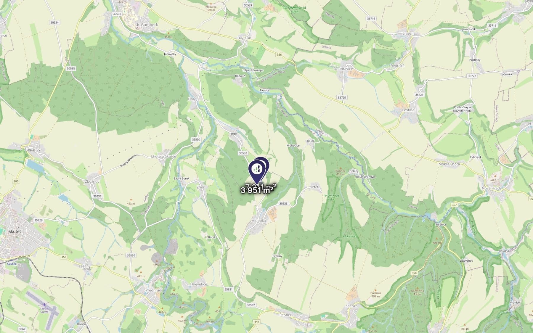 Predaj pozemku 9.302 m², Hluboká, Pardubický kraj Predaj pozemku 9.302 m², Hluboká, Pardubický kraj