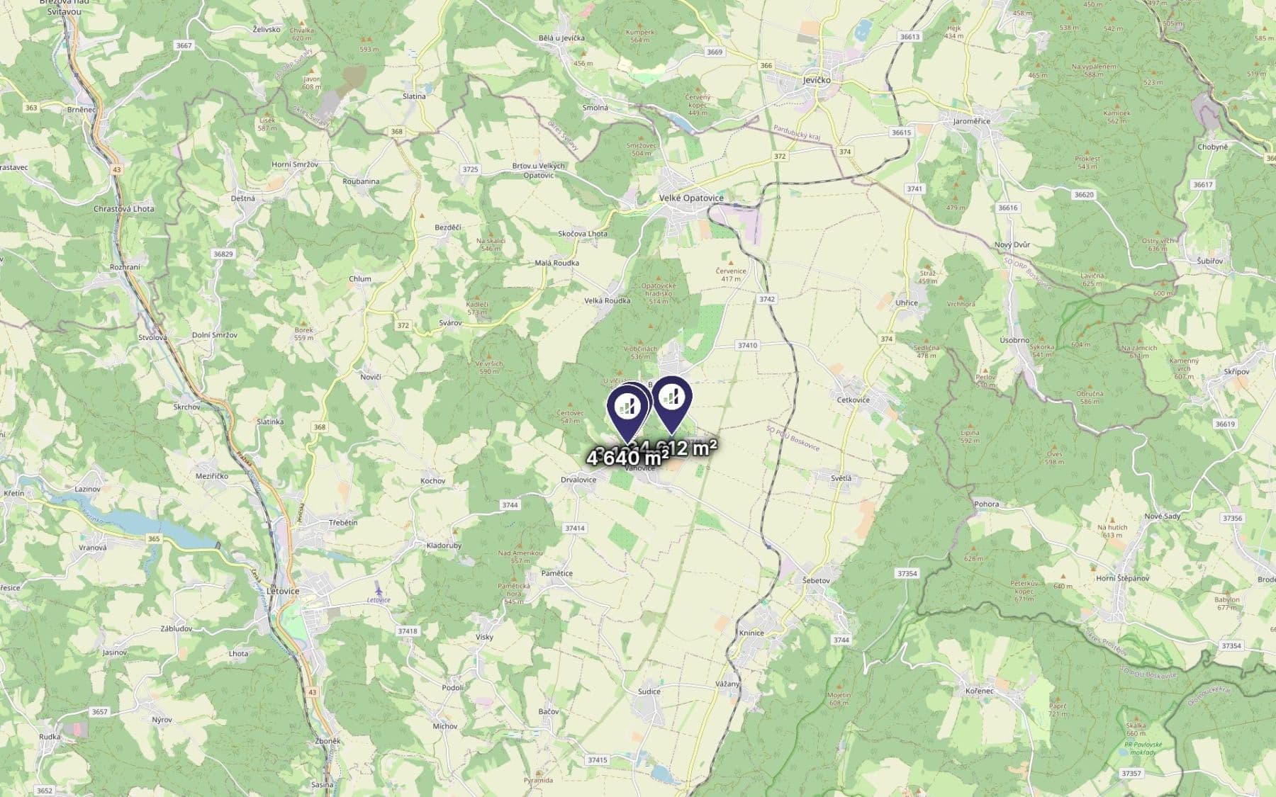 Predaj pozemku 42.443 m², Vanovice, Jihomoravský kraj Predaj pozemku 42.443 m², Vanovice, Jihomoravský kraj