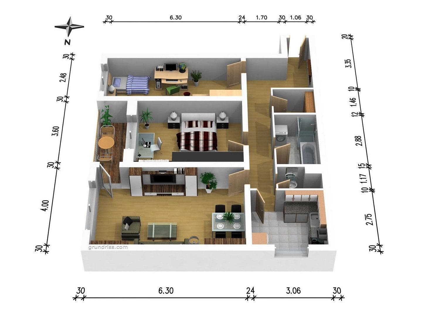 Prenájom bytu 3-izbový 93 m², Graudenzstraße, Köln-Porz, Severné Porýnie - Westfálsko Prenájom bytu 3-izbový 93 m², Graudenzstraße, Köln-Porz, Severné Porýnie - Westfálsko