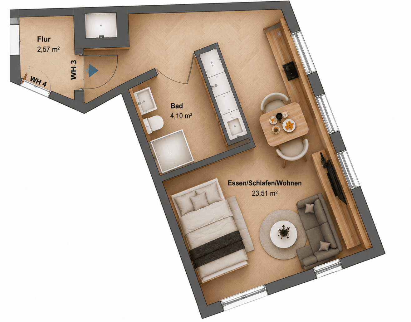 Prenájom bytu 1-izbový 31 m², Gärtnerstraße 16, Stuttgart, Bádensko-Wurttembersko Prenájom bytu 1-izbový 31 m², Gärtnerstraße 16, Stuttgart, Bádensko-Wurttembersko