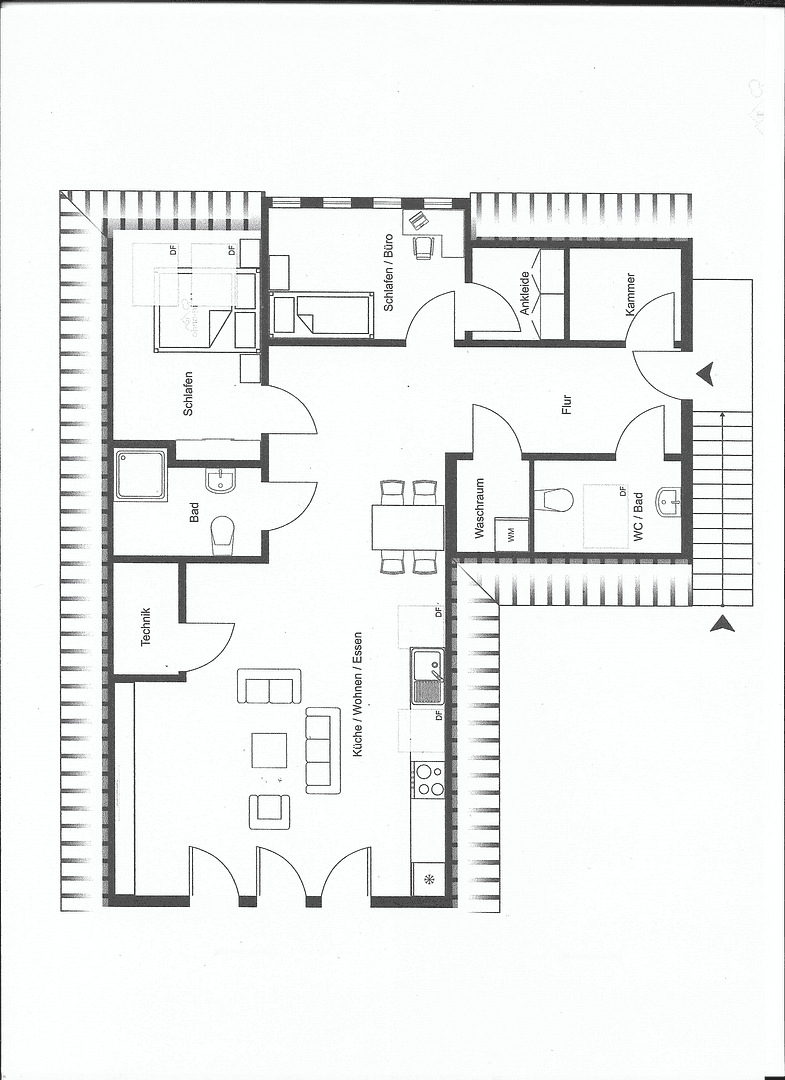 Prenájom bytu 3-izbový 80 m², Hauptstraße 50a, Hage, Dolné Sasko Prenájom bytu 3-izbový 80 m², Hauptstraße 50a, Hage, Dolné Sasko