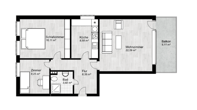 Predaj bytu 3-izbový 77 m², Oldenburg, Dolné Sasko Predaj bytu 3-izbový 77 m², Oldenburg, Dolné Sasko