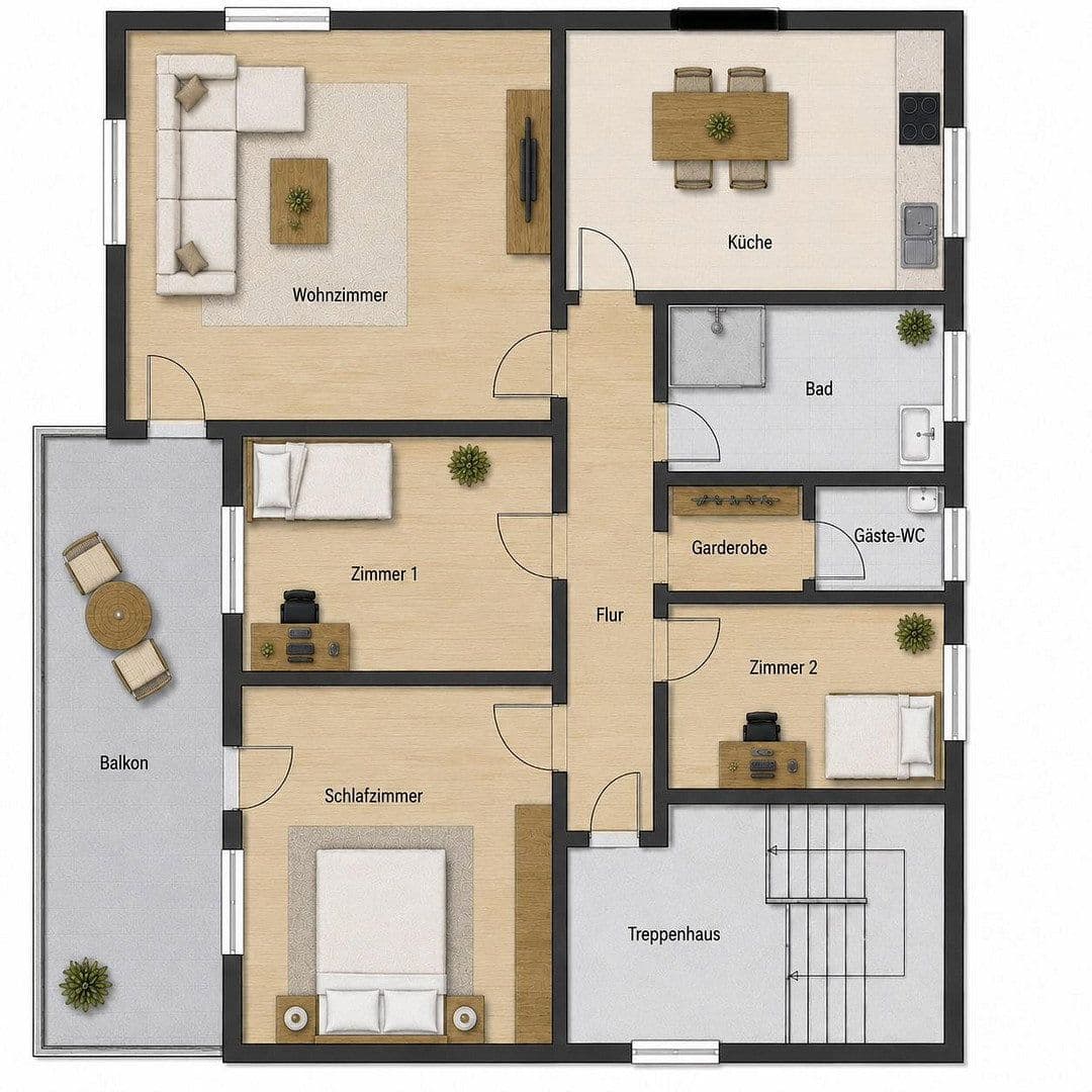 Prenájom bytu 4-izbový 100 m², Baiersdorf, Bavorsko Prenájom bytu 4-izbový 100 m², Baiersdorf, Bavorsko