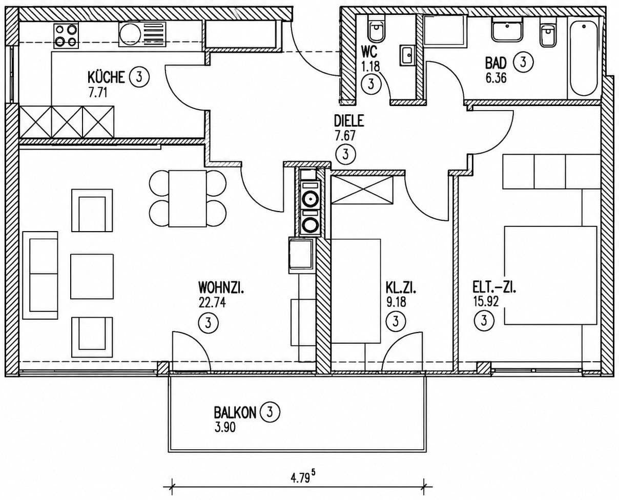 Predaj bytu 3-izbový 78 m², Leoprechtingstraße 23, München, Bavorsko Predaj bytu 3-izbový 78 m², Leoprechtingstraße 23, München, Bavorsko