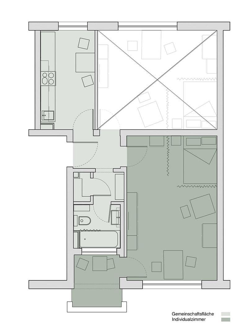 Prenájom bytu 1-izbový 39 m², Steinforststr. 38, Erlangen, Bavorsko Prenájom bytu 1-izbový 39 m², Steinforststr. 38, Erlangen, Bavorsko