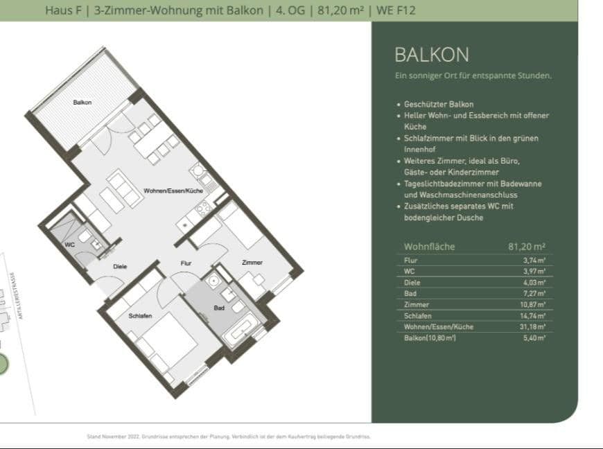 Prenájom bytu 3-izbový 81 m², Eschollbrücker Str. 10, Darmstadt, Hesensko Prenájom bytu 3-izbový 81 m², Eschollbrücker Str. 10, Darmstadt, Hesensko