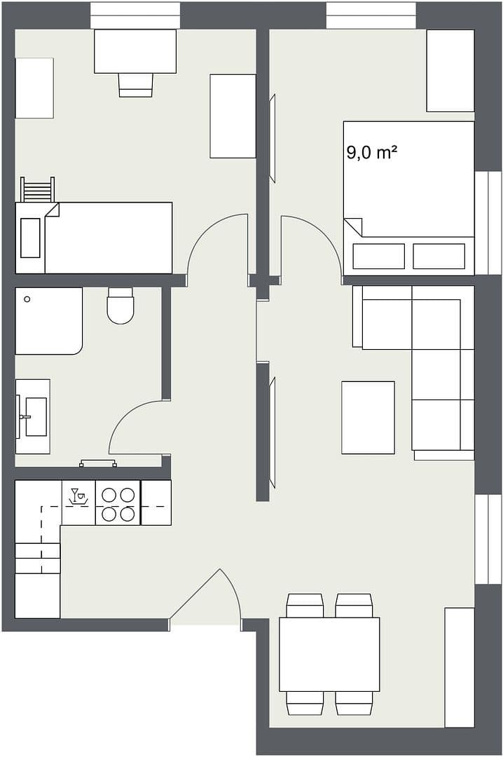 Prenájom bytu 3-izbový 55 m², Grünauer Str. 40, Berlin, Berlín Prenájom bytu 3-izbový 55 m², Grünauer Str. 40, Berlin, Berlín