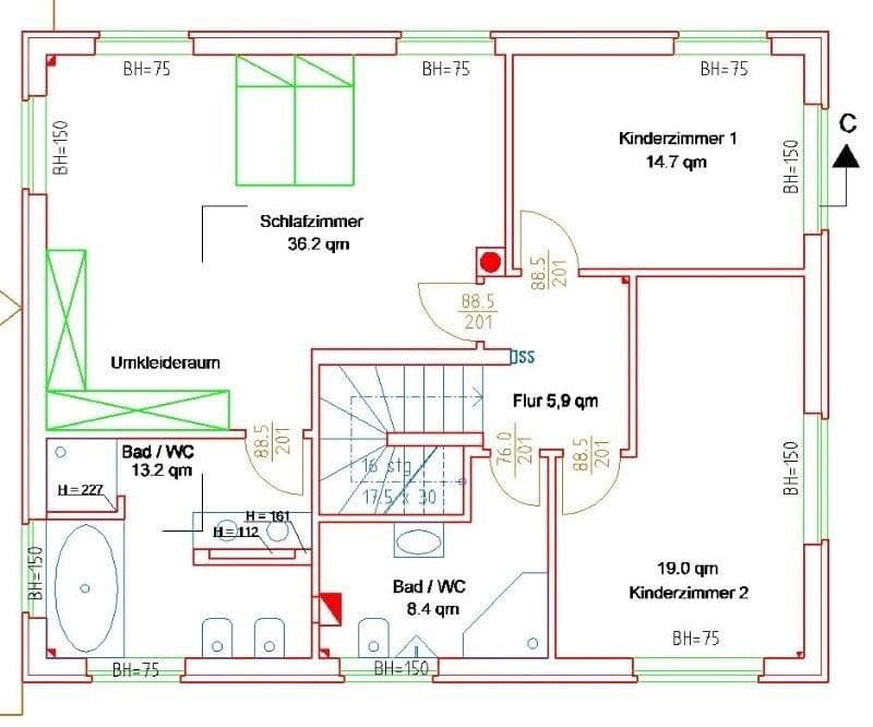 Predaj domu 236 m², pozemok 735 m², Kästorf, Dolné Sasko Predaj domu 236 m², pozemok 735 m², Kästorf, Dolné Sasko