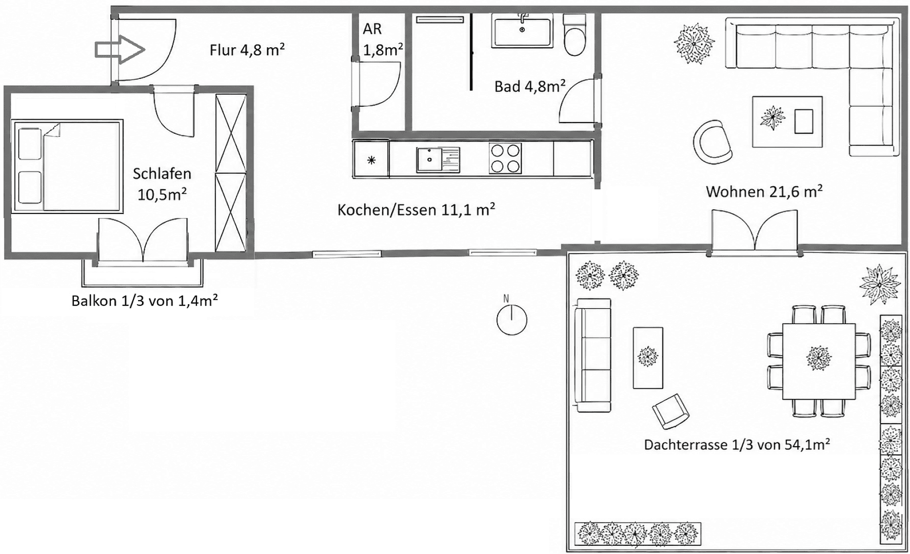 Predaj bytu 2-izbový 74 m², Neubiberg, Bavorsko Predaj bytu 2-izbový 74 m², Neubiberg, Bavorsko