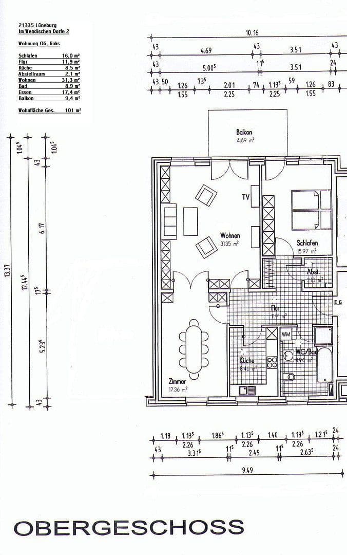 Predaj bytu 3-izbový 101 m², Lüneburg, Dolné Sasko Predaj bytu 3-izbový 101 m², Lüneburg, Dolné Sasko