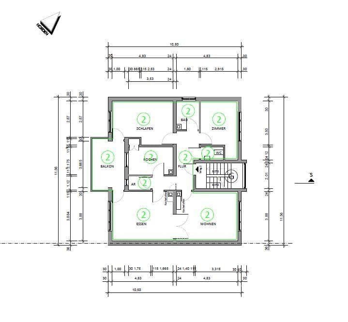 Prenájom bytu 93 m², Weiherstraße 27, Pfinztal, Bádensko-Wurttembersko Prenájom bytu 93 m², Weiherstraße 27, Pfinztal, Bádensko-Wurttembersko