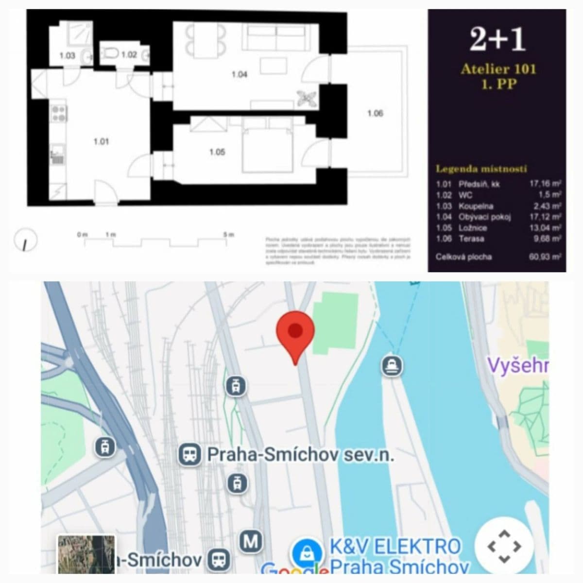Predaj bytu 3-izbový 51 m², Strakonická, Praha, Praha Predaj bytu 3-izbový 51 m², Strakonická, Praha, Praha