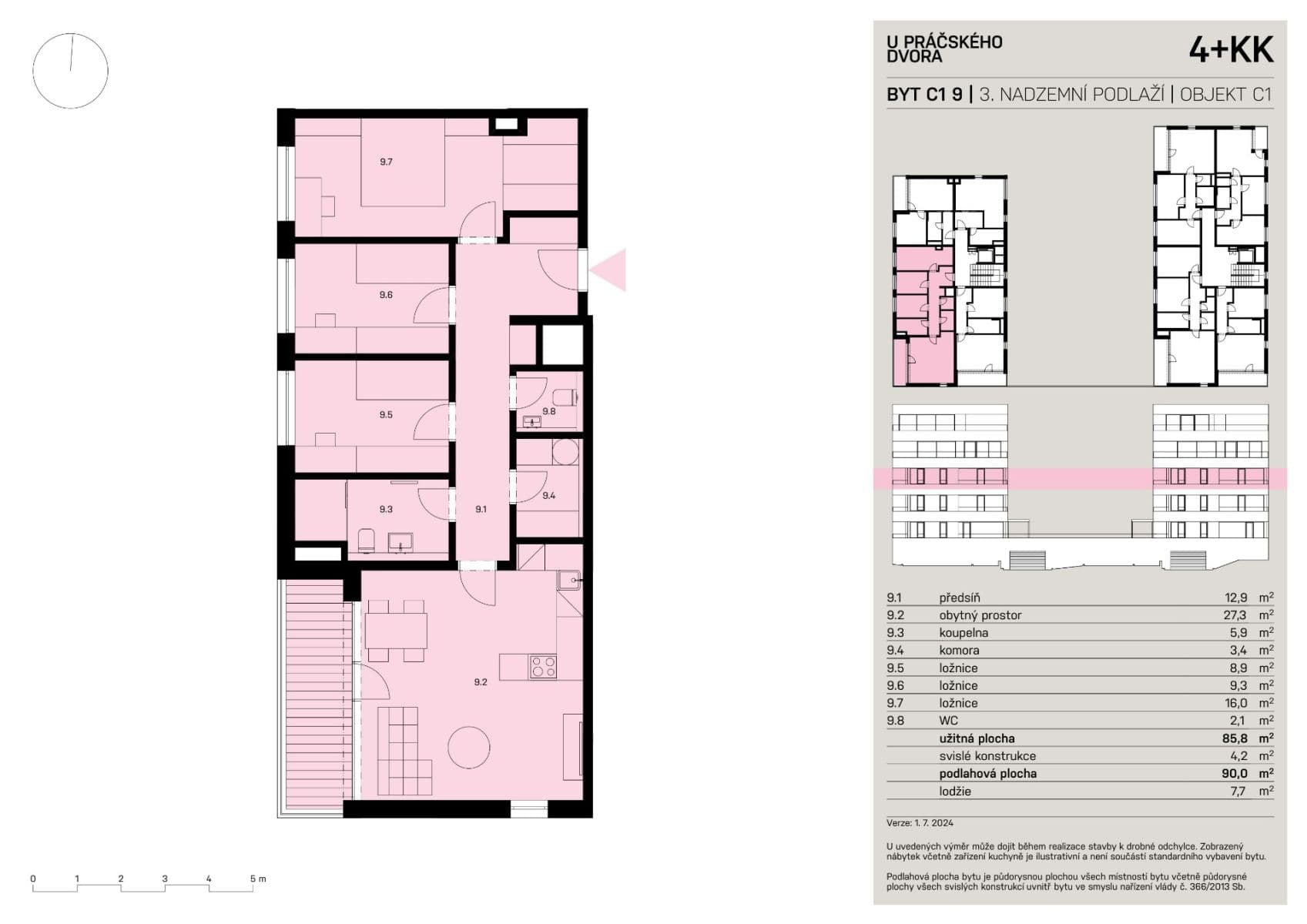 Prenájom bytu 4-izbový 86 m², Praha, Praha Prenájom bytu 4-izbový 86 m², Praha, Praha