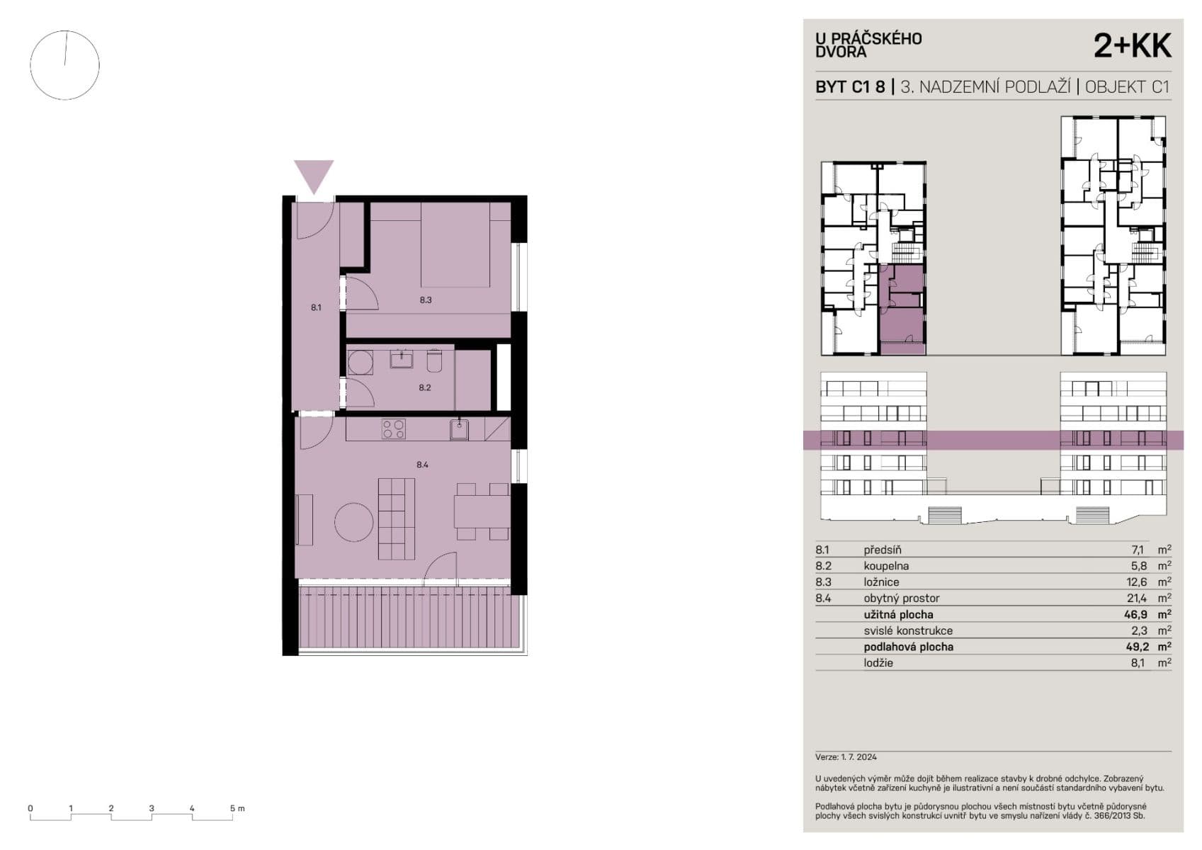 Prenájom bytu 2-izbový 47 m², Praha, Praha Prenájom bytu 2-izbový 47 m², Praha, Praha