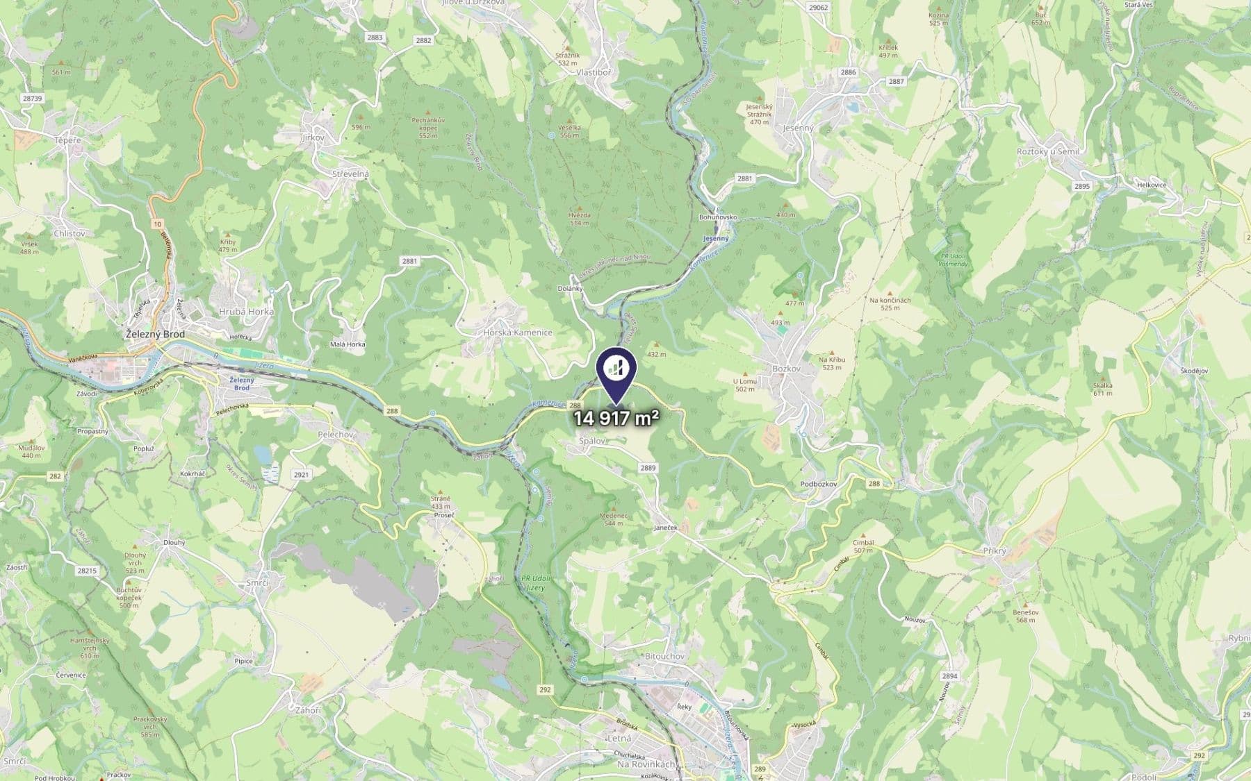Predaj pozemku 4.972 m², Semily, Liberecký kraj Predaj pozemku 4.972 m², Semily, Liberecký kraj