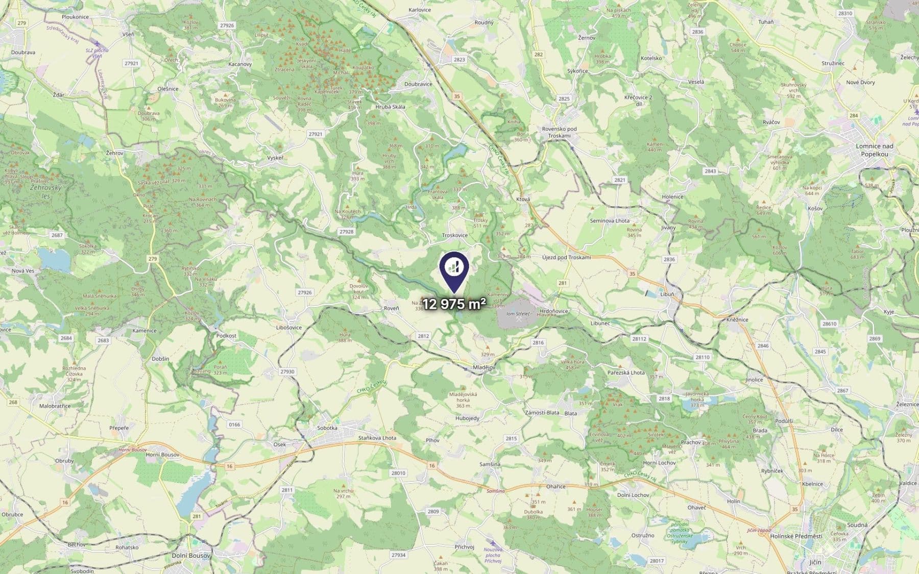 Predaj pozemku 12.975 m², Troskovice, Liberecký kraj Predaj pozemku 12.975 m², Troskovice, Liberecký kraj