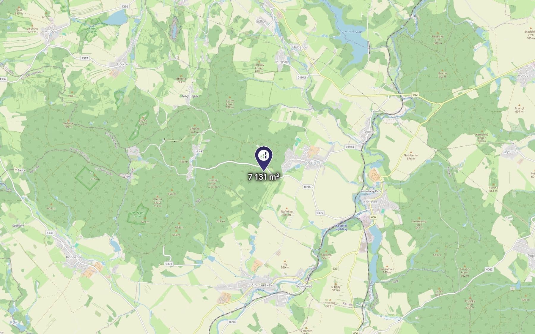 Predaj pozemku 7.131 m², Cejle, Kraj Vysočina Predaj pozemku 7.131 m², Cejle, Kraj Vysočina