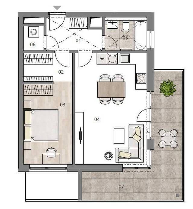 Prenájom bytu 2-izbový 61 m², Za Pískovnou, Praha, Praha Prenájom bytu 2-izbový 61 m², Za Pískovnou, Praha, Praha