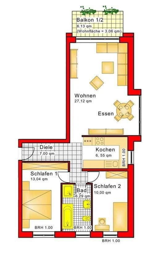 Prenájom bytu 3-izbový 73 m², Holzweg 76, Dinslaken, Severné Porýnie - Westfálsko Prenájom bytu 3-izbový 73 m², Holzweg 76, Dinslaken, Severné Porýnie - Westfálsko