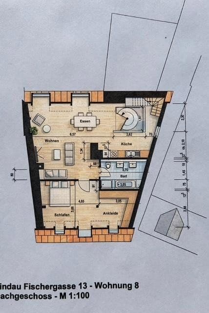 Prenájom bytu 2-izbový 122 m², Lindau (Bodensee), Bavorsko Prenájom bytu 2-izbový 122 m², Lindau (Bodensee), Bavorsko
