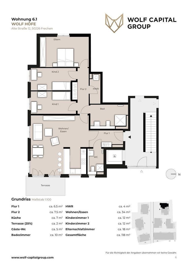 Prenájom bytu 4-izbový 118 m², Alte Str. 12, Frechen, Severné Porýnie - Westfálsko Prenájom bytu 4-izbový 118 m², Alte Str. 12, Frechen, Severné Porýnie - Westfálsko